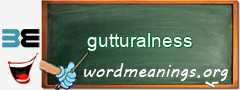 WordMeaning blackboard for gutturalness